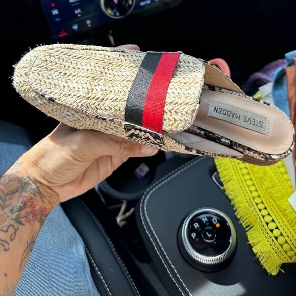 STEVE MADDEN Raffia Snake Loafer Mule 7 - Picture 5 of 6